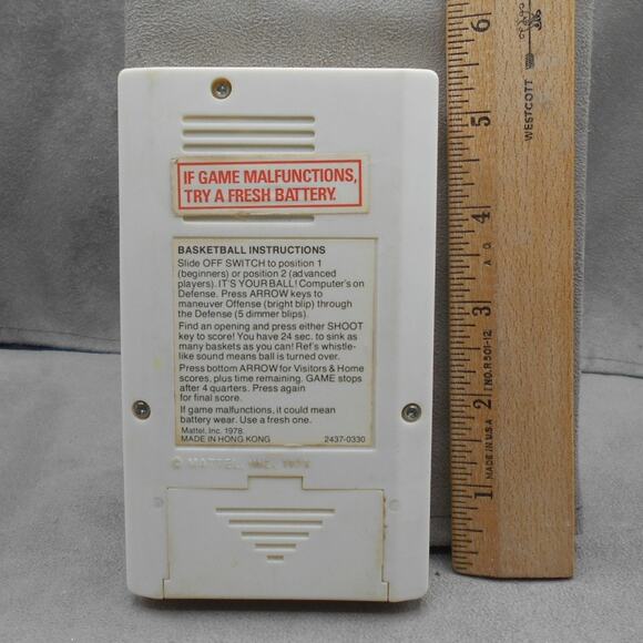 1978 Electronic Basketball Handheld Game Mattel Vintage Works READ - Picture 4 of 8